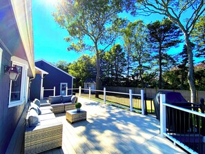 Terrace/patio - Modern Oasis. Private Heated Saltwater Pool. Huge Lounge Deck. Beach Golf Bike. (Dennis)