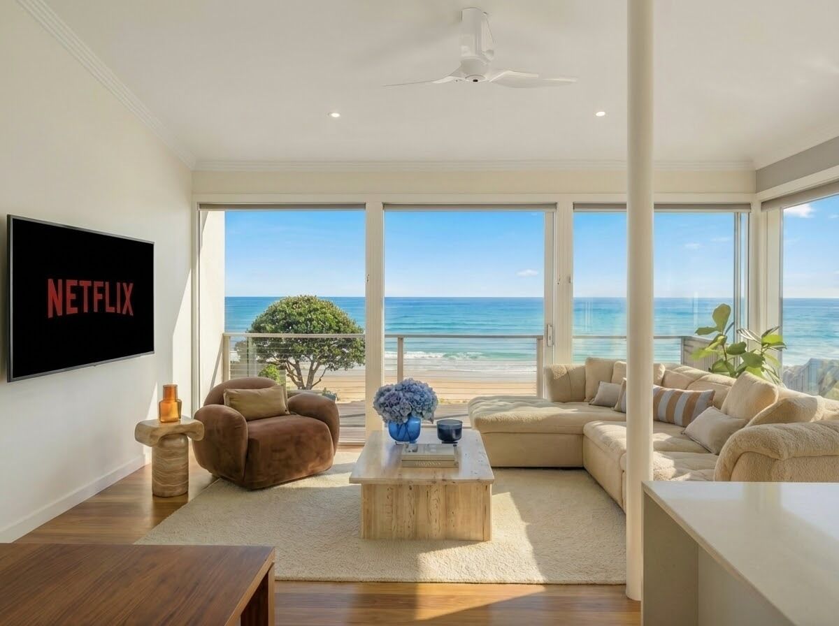 Télévision, cheminée