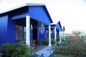 Luxury Cottage, Private Pool, Garden View | Desk, laptop workspace, blackout drapes, iron/ironing board - The Tiger Waterfront Resort (Puranpur)