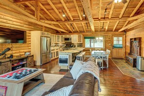 TV - Luxe Angel Fire Cabin w/ Views: Hike & Fish! (Angel Fire)