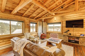 TV - Luxe Angel Fire Cabin w/ Views: Hike & Fish! (Angel Fire)
