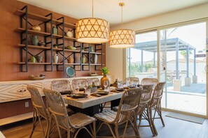 Dining - Modern Desert Oasis w/ Pool, Hot Tub, Cabanas & Outdoor Kitchen Near Empire Polo (Coachella)