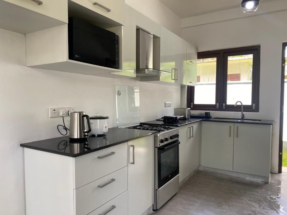 Microondas y placa de cocina