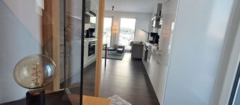 Modern vacation apartment with exceptional views and its own infrared cabin