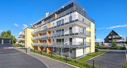 Modern vacation apartment with exceptional views and its own infrared cabin