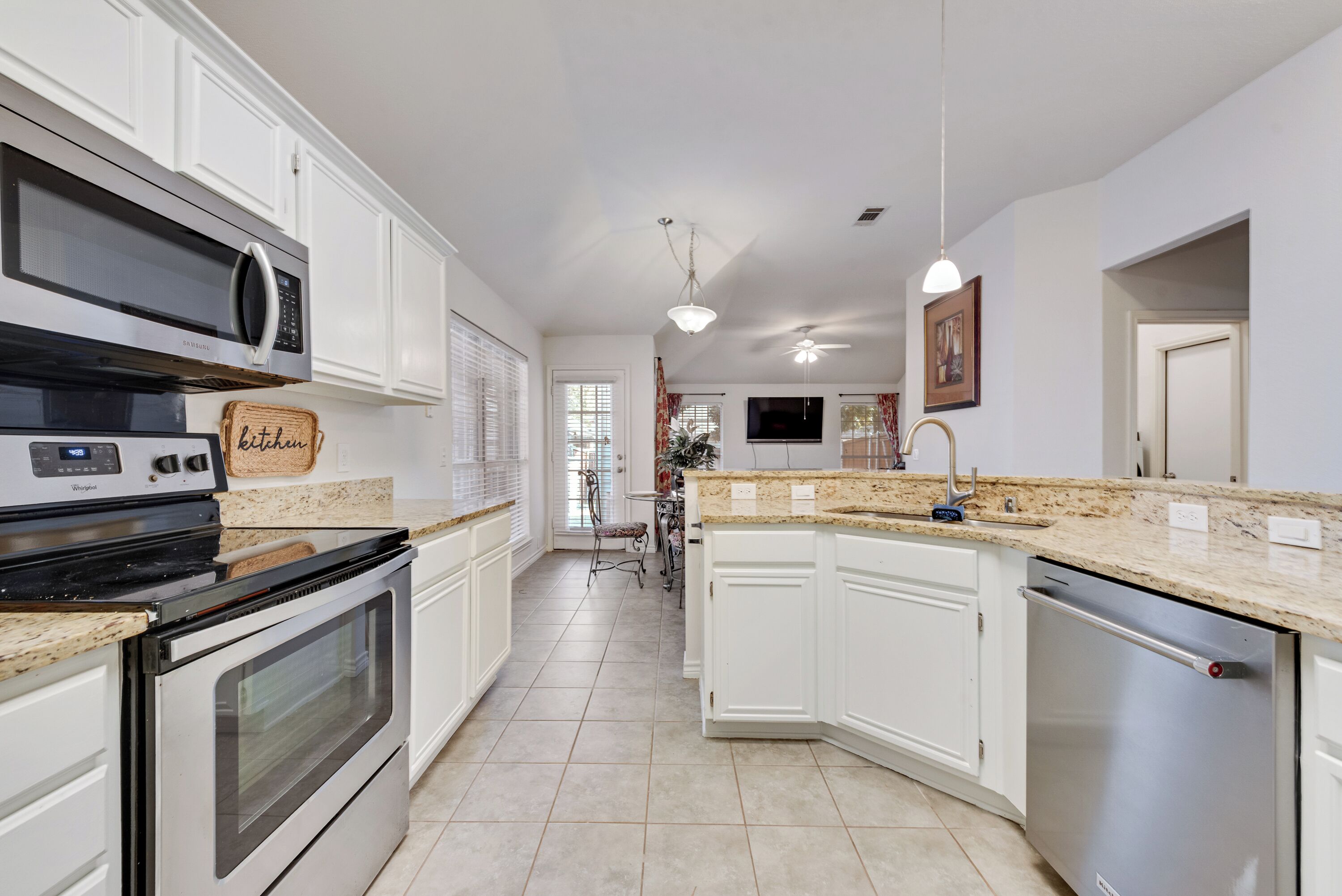 Microwave, oven, stovetop, dishwasher