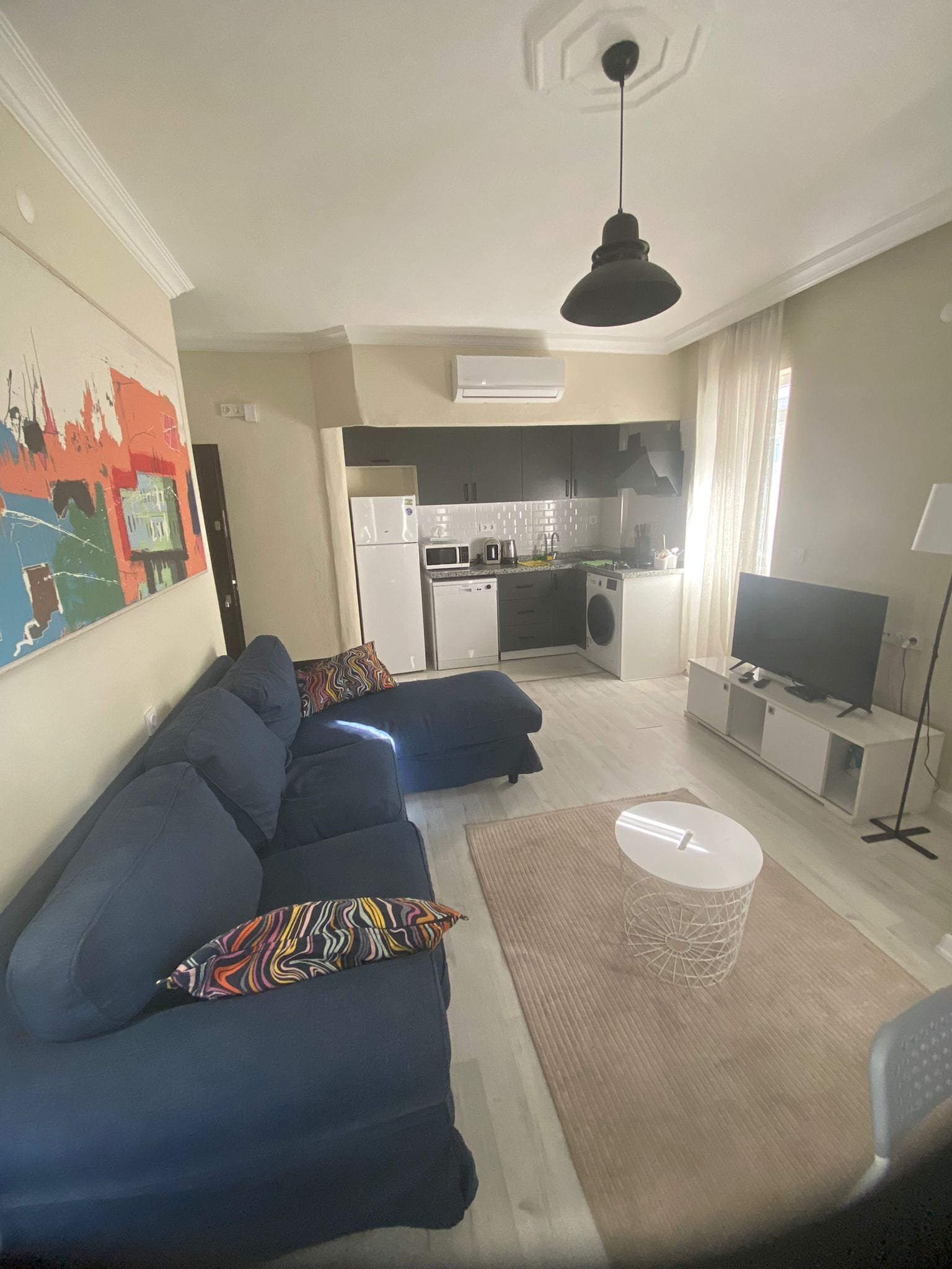 Deluxe-Apartment, 1 Queen-Bett und Schlafsofa, Balkon | Wohnbereich