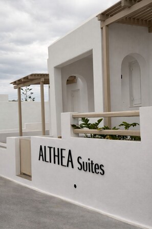 Front of property - Althea suites (Paros)