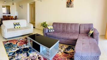 Luksus-lejlighed - havudsigt | Opholdsområde