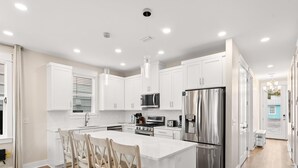 Coffee/tea maker, fridge, microwave, oven - Horizon Dreams | Duplex One Block from Beach w. Two Pools (Panama City Beach)