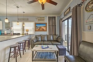 TV - Walk to Beach: Coastal Brigantine Condo w/ Patio! (Brigantine)