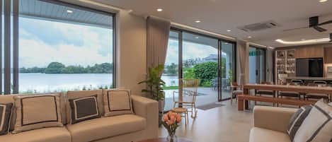 Villa Luxe, vue lac | Coin séjour