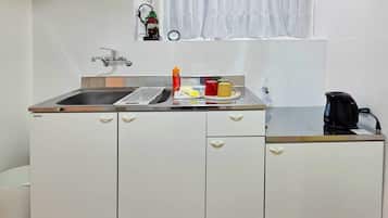 Mini-fridge, microwave