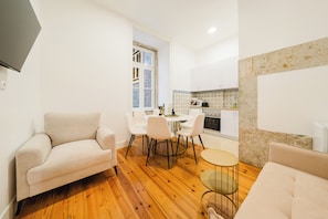Living area - A stylish Lisbon retreat in Baixa-Chiado, blending classic azulejo tiles with modern comfort, just minutes from the Tagus River. (Lisbon)