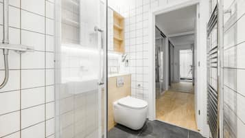 Douche, serviettes fournies