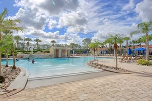 Outdoor pool, a heated pool - Disney 20min ☆ 4BR Townhome w/ Private Pool (Kissimmee)
