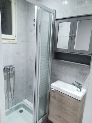 Shower, towels, soap, toilet paper - Cosy Vallée Studio (Pau)