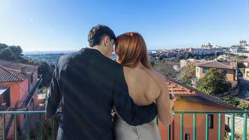 Superior-Doppelzimmer, Balkon, Stadtblick | Ausblick vom Zimmer