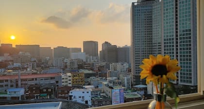 Wonderful city view apartment rental in Myeongdong,