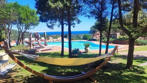 Outdoor pool, a heated pool - Villa Esmerea Portocervo with Private Pool, Jacuzi and Sauna (Pantogia)