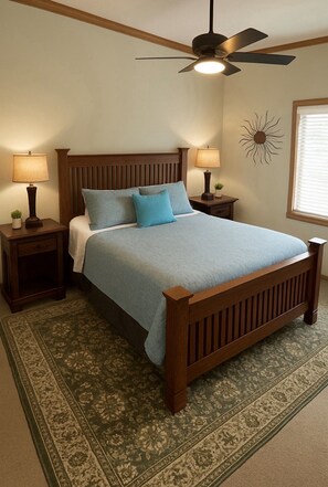 4 slaapkamers, een bureau, een strijkplank/strijkijzer, gratis wifi