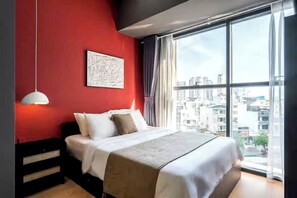 Suite Presidensial, 3 kamar tidur, Akses Club Lounge, pemandangan kota | Seprai katun Mesir, seprai premium, dan selimut bulu angsa