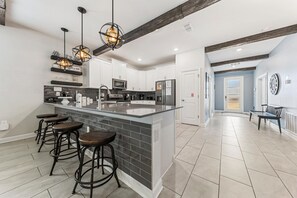 Fridge, microwave, oven, stovetop - New!! Storybook Estate | 9BR Luxury Retreat with Theater, Arcade & Pool (Kissimmee)