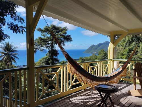 Villa, lodge 6-7 pers, exceptional view, comfort and nature from the center.