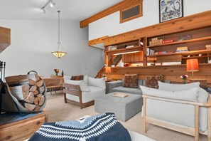 TV, fireplace, computer monitors - RMR: Alpine Fir 722 Condo in The Aspens/Wilson, WY (Wilson)