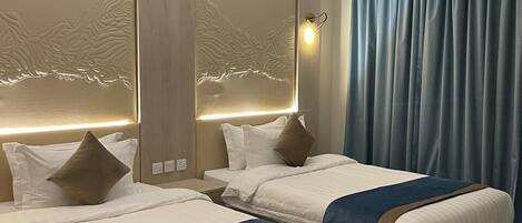 City-Zweibettzimmer, 1 Schlafzimmer, Stadtblick