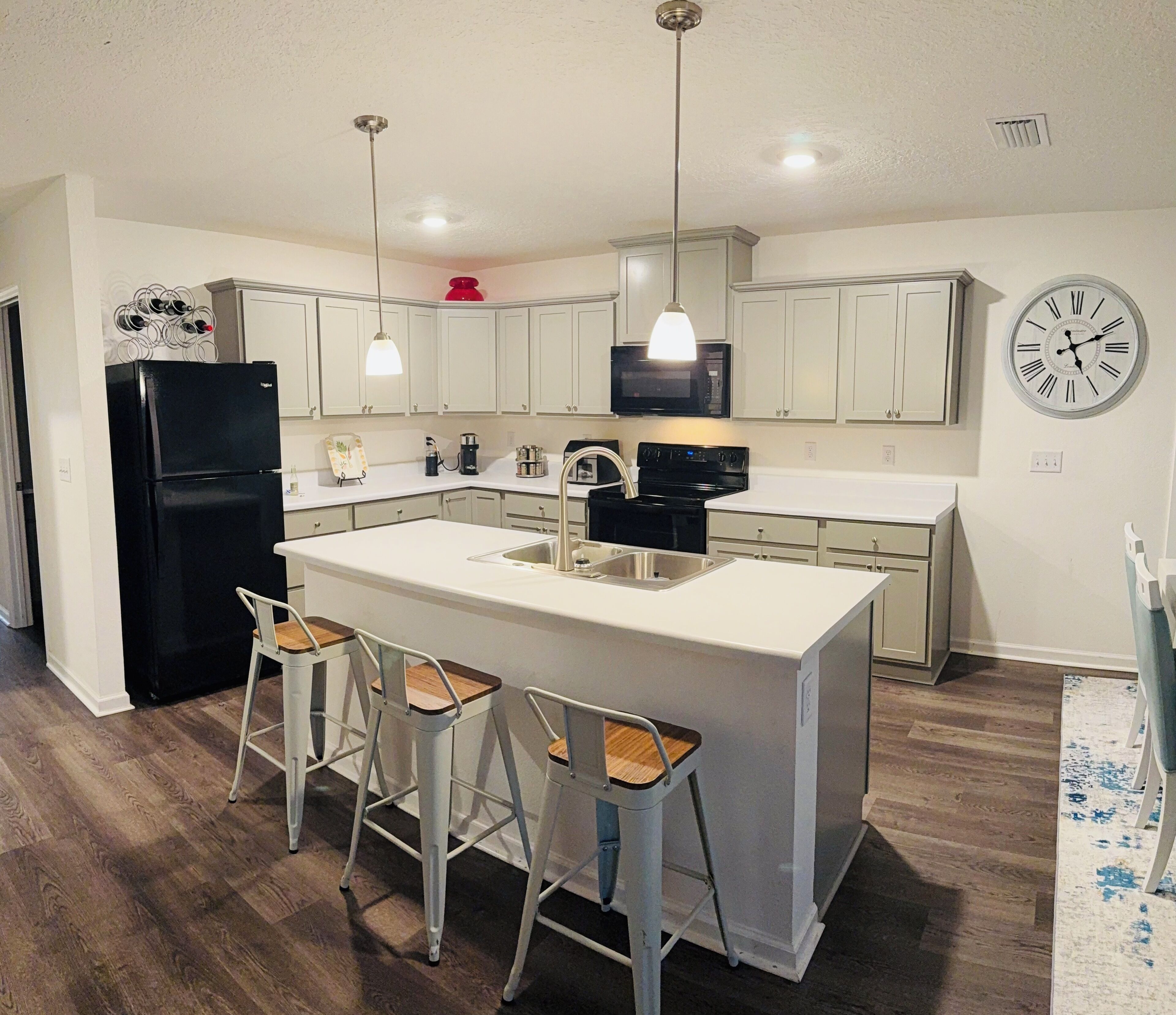 Microwave, oven, stovetop, dishwasher