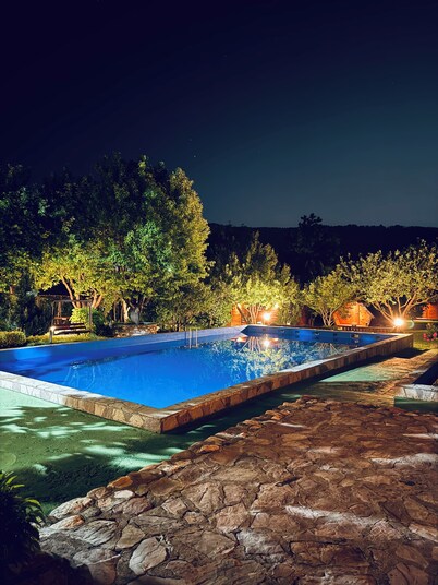 Spacious Wooden Bungalow with Pool – Ideal for Couples or Families