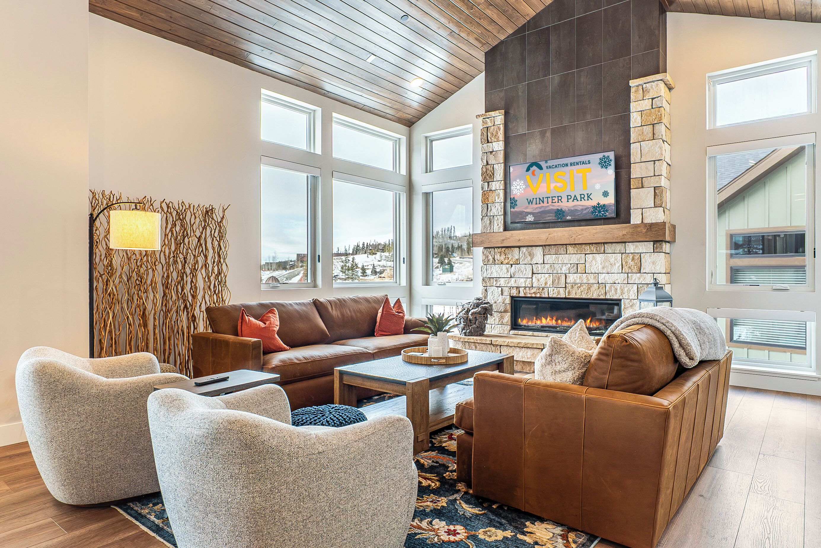 スマートテレビ、暖炉