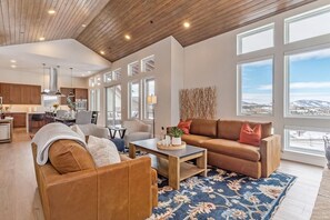 TV, fireplace - Luxury Mountain Home • Views + Hot Tub (Winter Park)