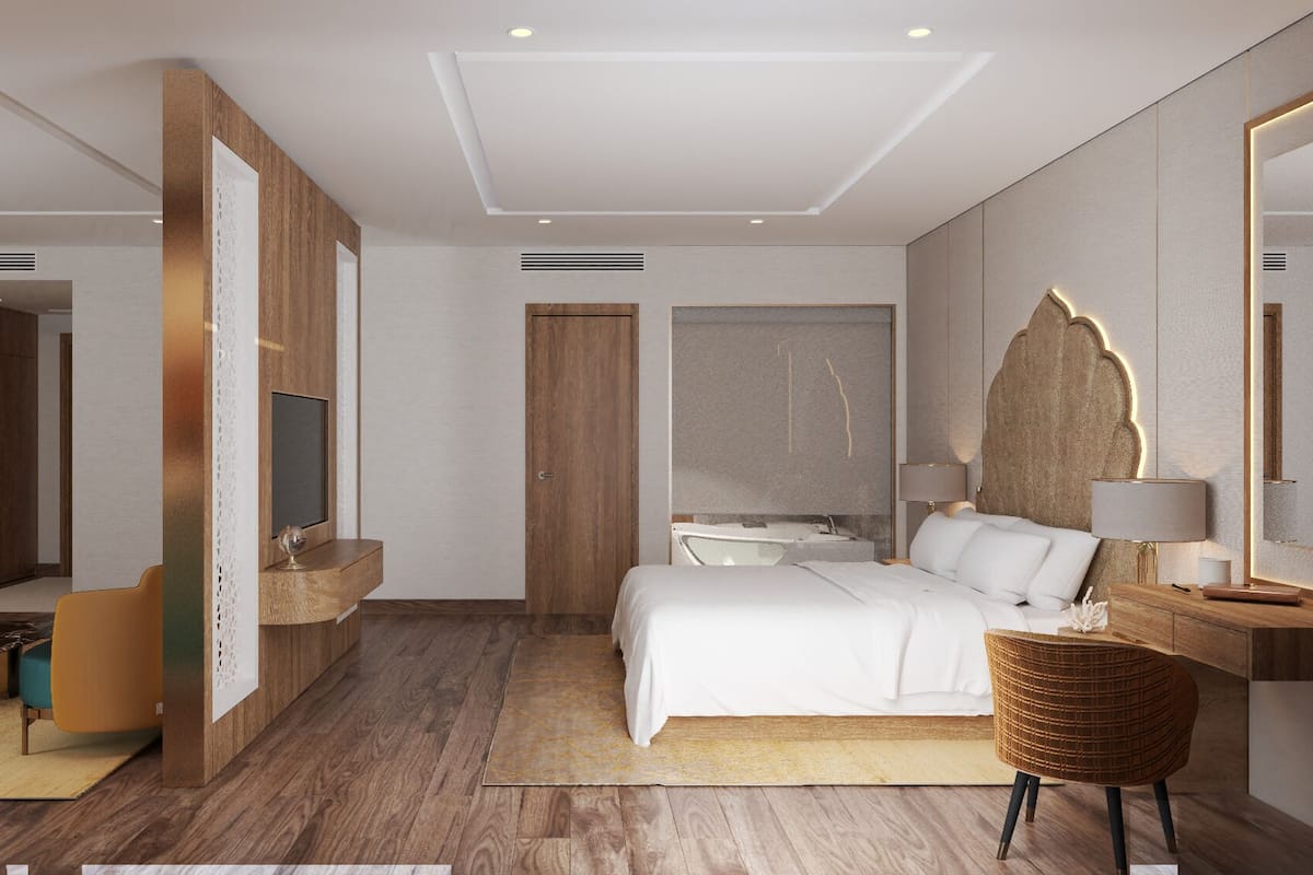 行政開放式套房 | 房內夾萬、獨特設計、獨特裝修、書桌