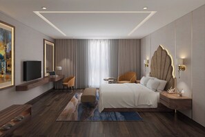 尊貴雙人房, 1 張特大雙人床, 城市景 | 房內夾萬、獨特設計、獨特裝修、書桌