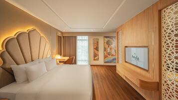 Suite Studio Exécutive, vue ville | Coffres-forts dans les chambres, décoration personnalisée