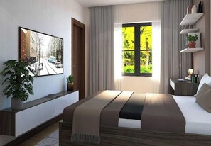 Presidential Suite, 2 Bedrooms, Club Lounge Access, City View | Egyptian cotton sheets, premium bedding, down comforters