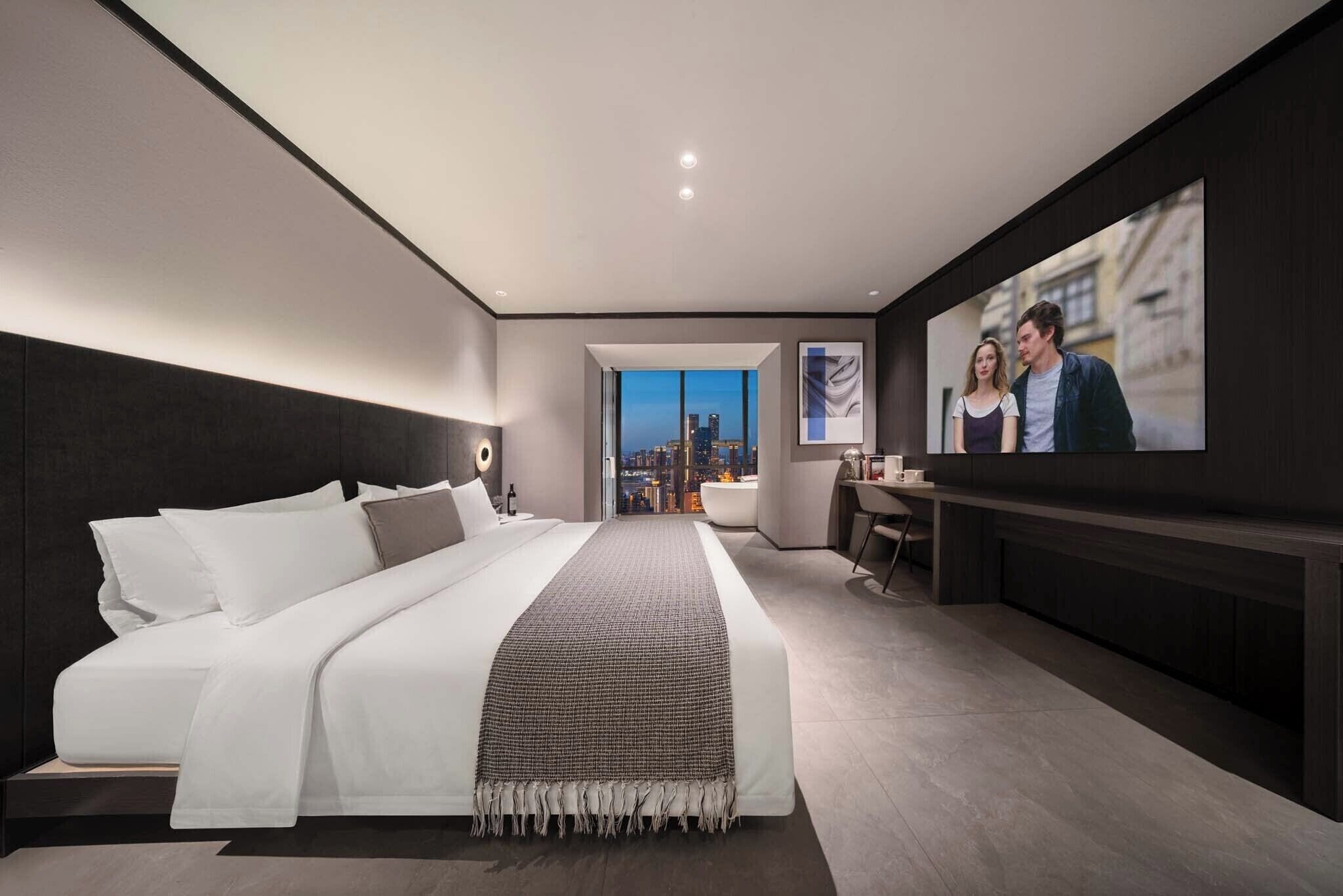 典雅雙人房, 城市景 | 高級寢具、獨特設計、獨特裝修、書桌