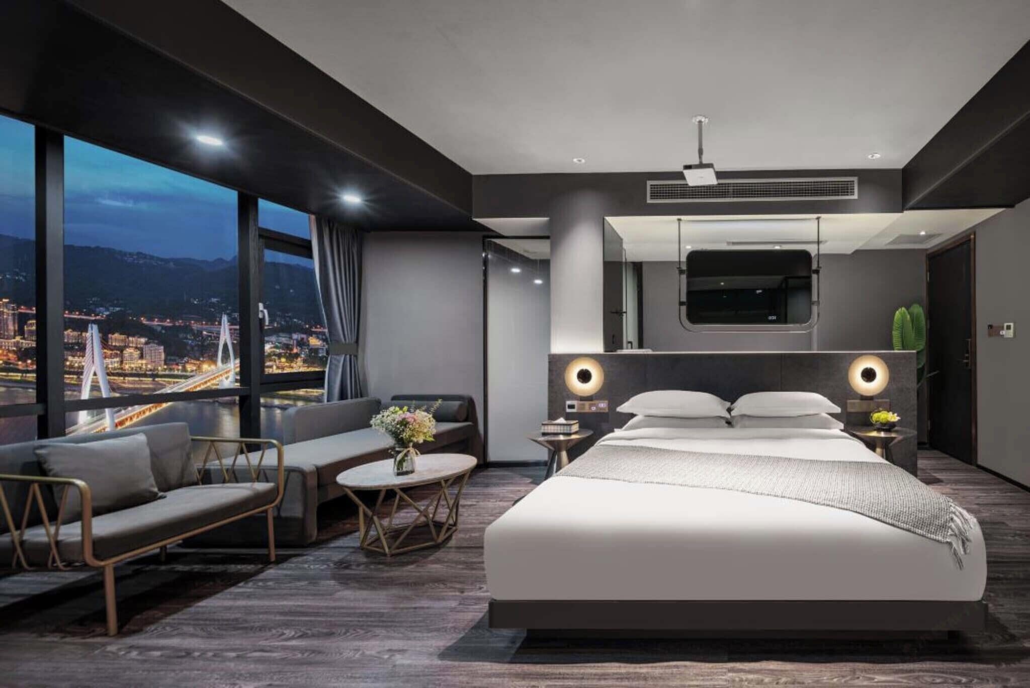 浪漫雙人房, 河景 | 高級寢具、獨特設計、獨特裝修、書桌