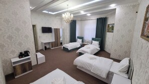 Executive Quadruple Room | Hypo-allergenic bedding, down comforters, desk, soundproofing - Velvet Hotel  (Tashkent)