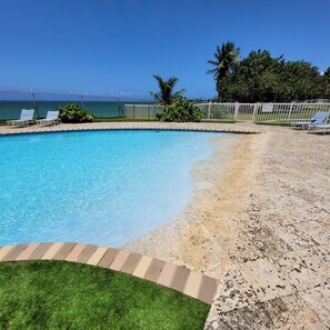 Outdoor pool - Family Beach Escape • Spacious 4BR Penthouse with Elevator Access (Loiza)
