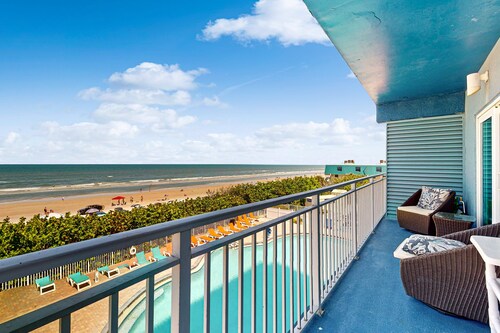 Relaxing Oceanfront Escape with Balcony Views + Steps to Flagler