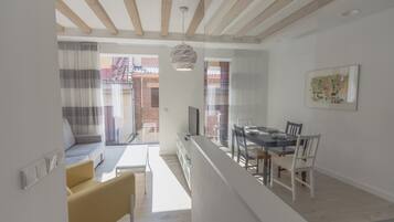 Superior Apartment, City View | Desk, laptop workspace, blackout curtains, soundproofing