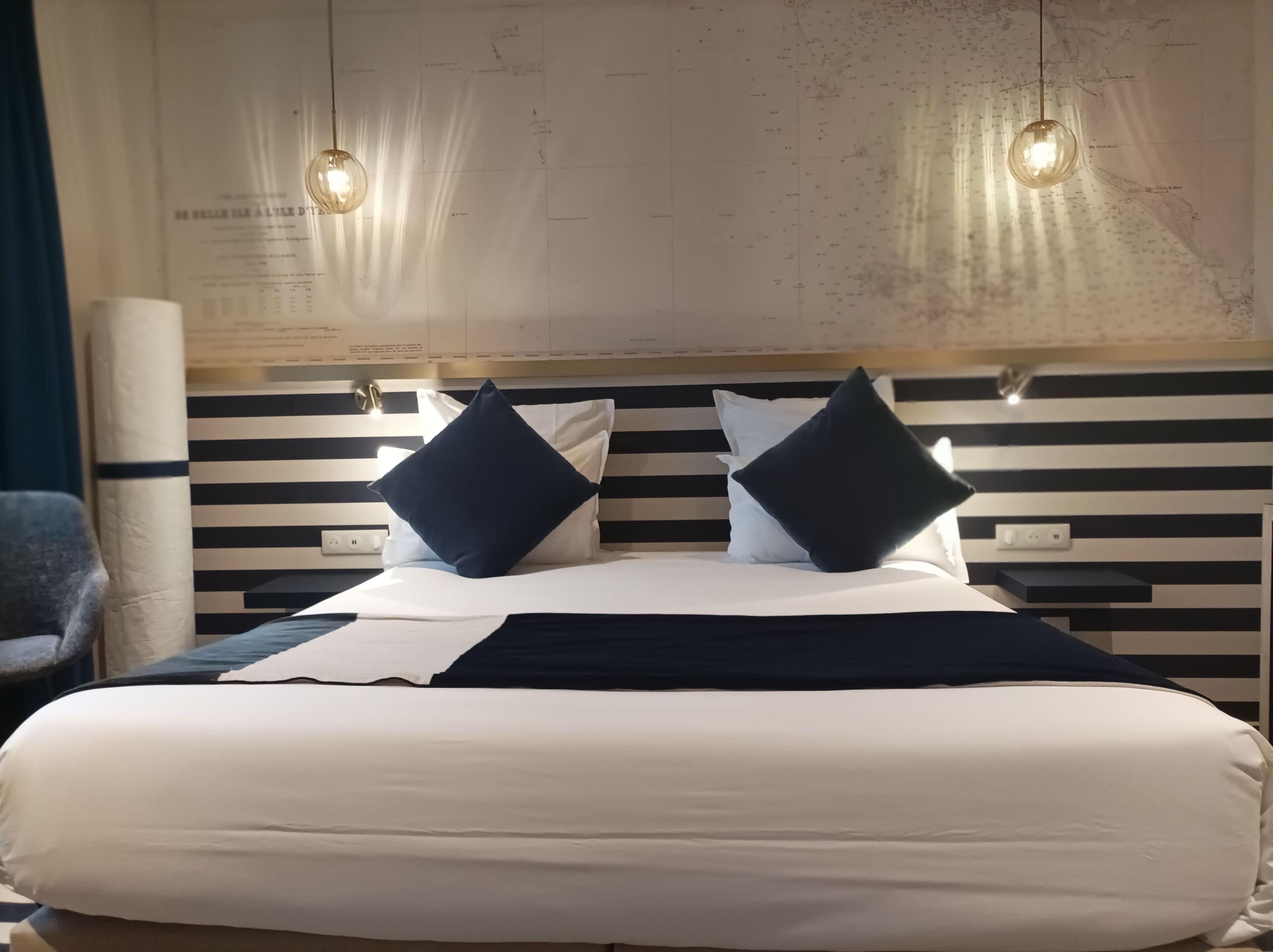 Chambre Triple vue mer | 書桌、遮光布/窗簾、隔音、免費無線上網