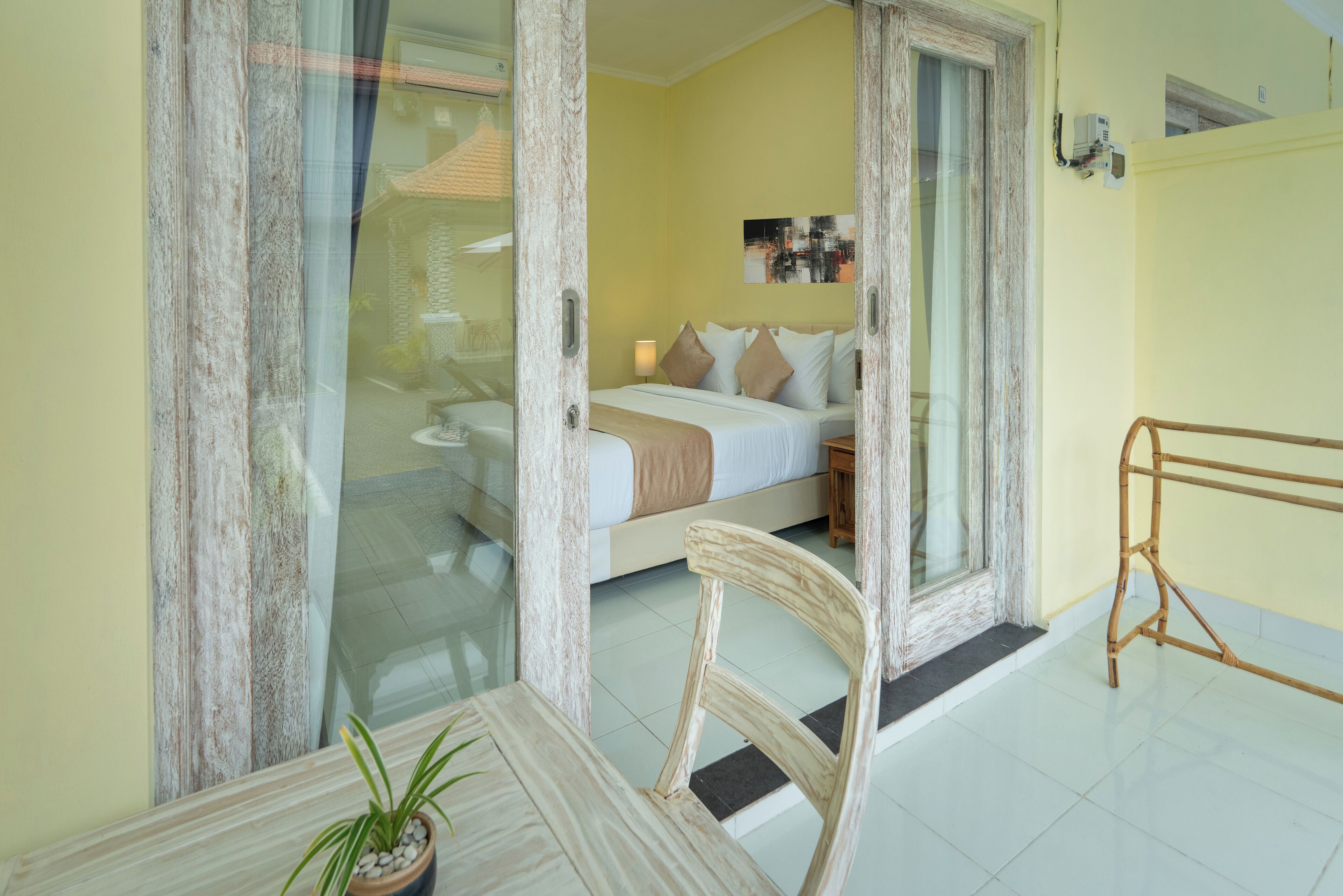 Habitación doble estándar, vista al patio | Terraza o patio