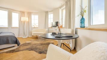 Family Studio Suite, City View | Blackout curtains, free WiFi