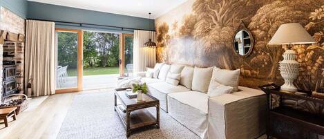 Télévision, cheminée