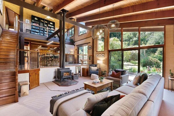 TV, fireplace, video games