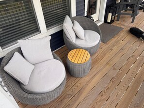 Terrace/patio - Excellent 3-bedroom house with AC in Ocean Isle Beach (Ocean Isle Beach)